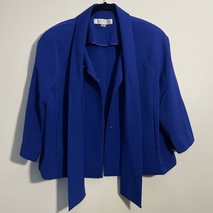 Tahari Blazer Royal Blue Size 8 - Like New - 3/4 Sleeve Length